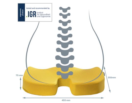 Istuintyyny ergonominen LEITZ Cozy keltainen