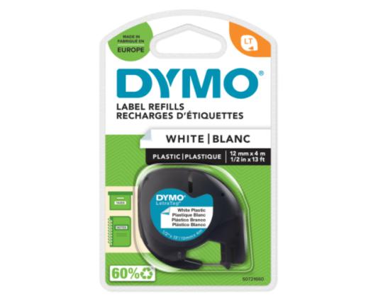 Teippi/merkintäteippi DYMO LetraTag 91221 12mm x 4m valkoinen muovi