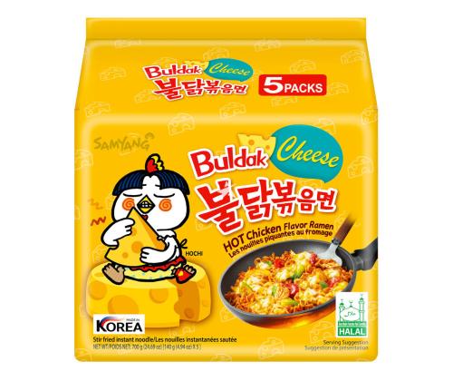 BULDAK Pikanuudelit ramen tulinen, kana-juusto 700g (5x140g)