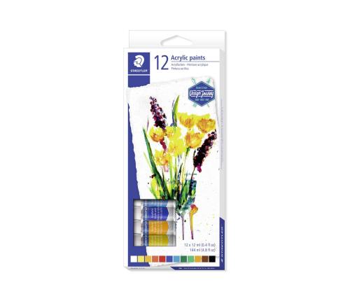 Akryylimaalit STAEDTLER 8500, 12 kpl.
