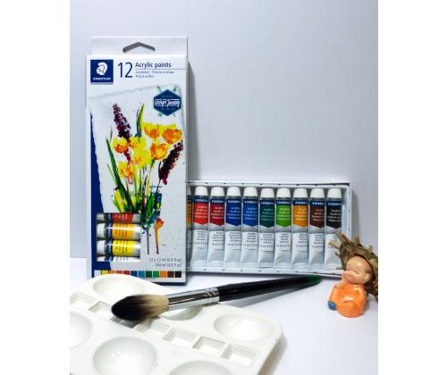 Akryylimaalit STAEDTLER 8500, 12 kpl.