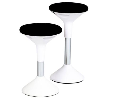 Aktiivituoli SUN-FLEX Active 62-71cm, istuimen halkaisija 310mm, jalan halkaisija 290mm, paino 5.6kg/ Musta kangas, valkoinen jalka