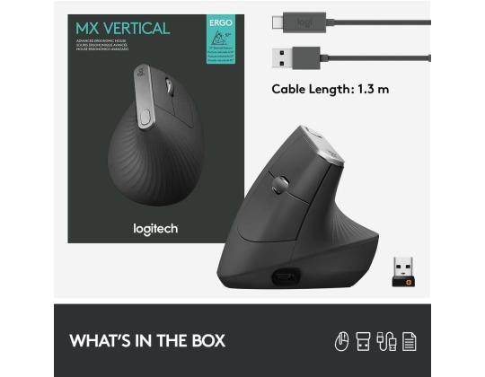 Tietokoneen hiiri ergonominen LOGITECH Vertical Advanced bluetooth