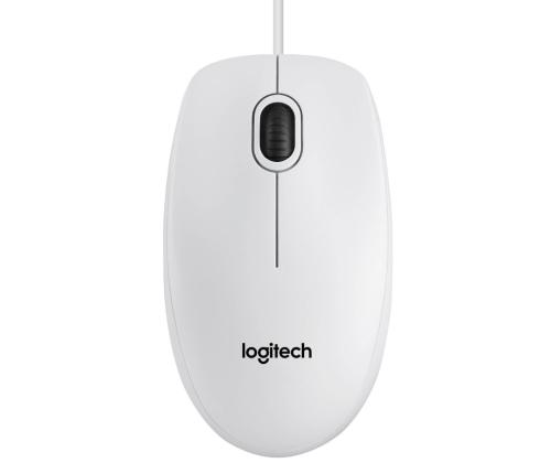 LOGITECH B100 langallinen tietokonehiiri valkoinen