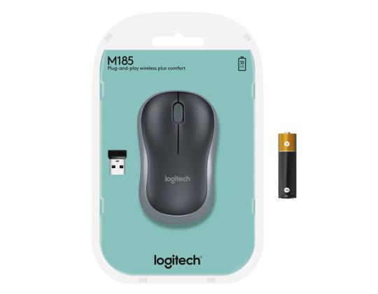 Tietokoneen langaton hiiri LOGITECH M185 tummanharmaa musta