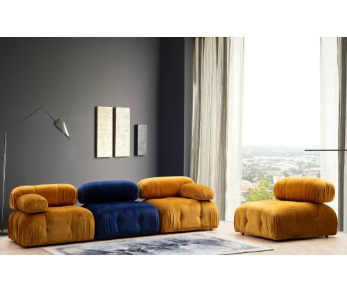 Sohva Bubble O1 - Velvet Blue - samettinsininen