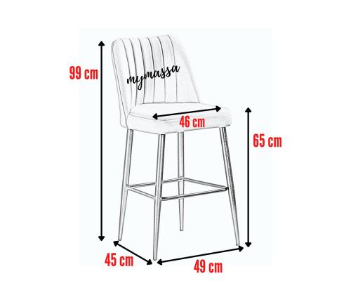 Kalustesarja baarijakkarat Vento - Claret Red