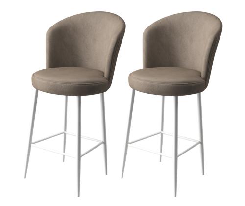 Kalustesarja baarijakkarat Fora - Cappuccino, Valkoinen