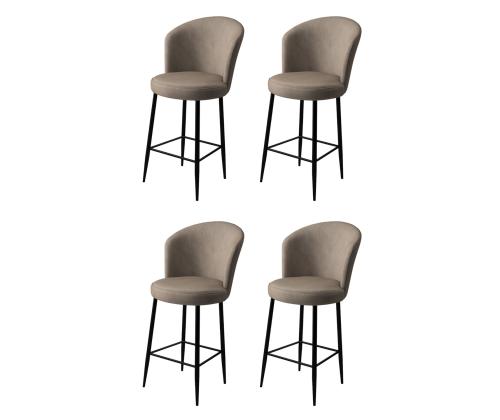 Baarijakkaroiden sarja Alte - Cappuccino, Musta