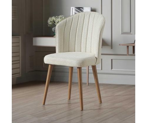 Huonekalusarja Rubi tuolit - Cream, Walnut