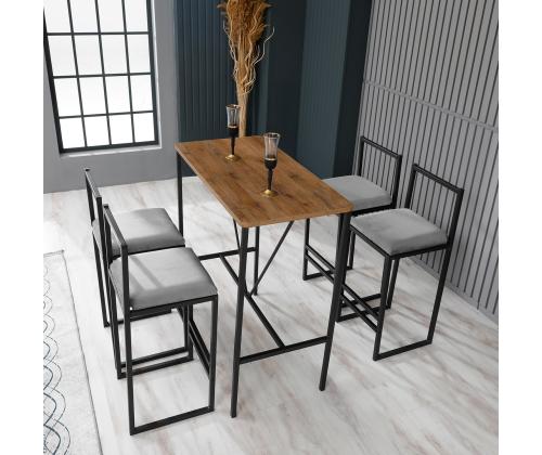 Kalustesarja baarijakkarat Nordic - Harmaa