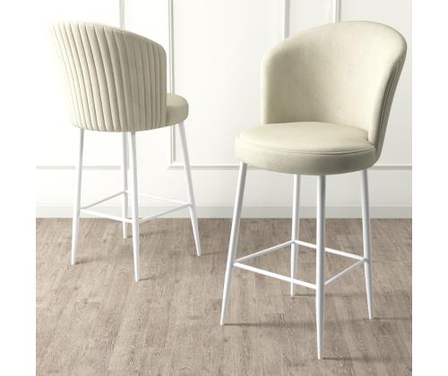 Kalusteiden baarijakkaroiden sarja Alte - Cream, White