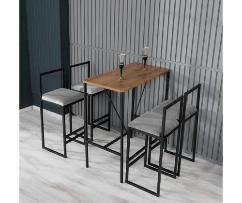 Kalustesarja baarijakkarat Nordic - Harmaa