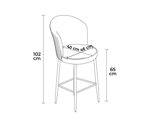 Kalusteiden baarijakkaroiden sarja Alte - Cream, White