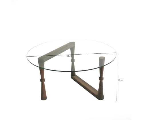 Sohvapöytä Yuvarlak Cam Orta Sehpa S301