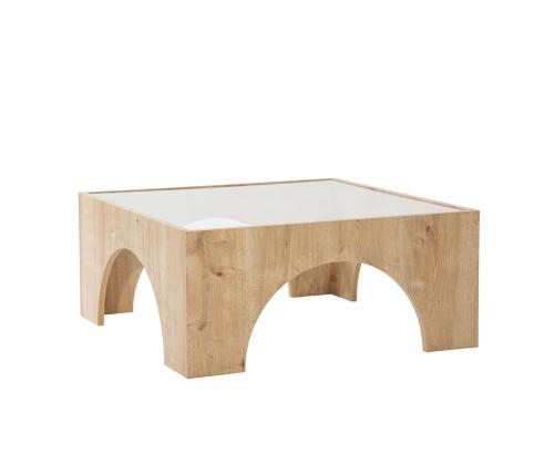 Sohvapöytä Seine - Sapphire Oak, läpinäkyvä
