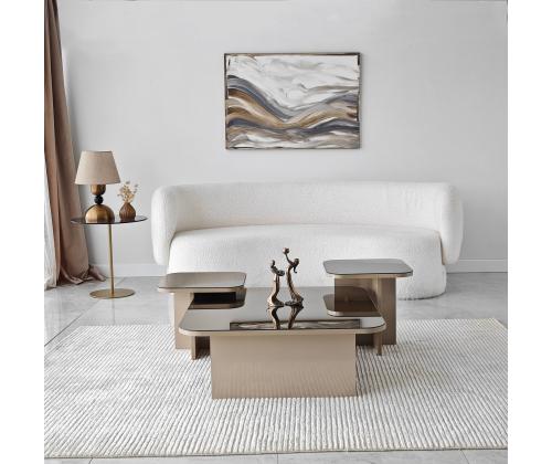 Sohvapöytä Jazz - Beige, Pronssi
