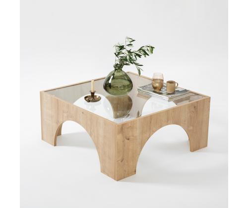 Sohvapöytä Seine - Sapphire Oak, läpinäkyvä