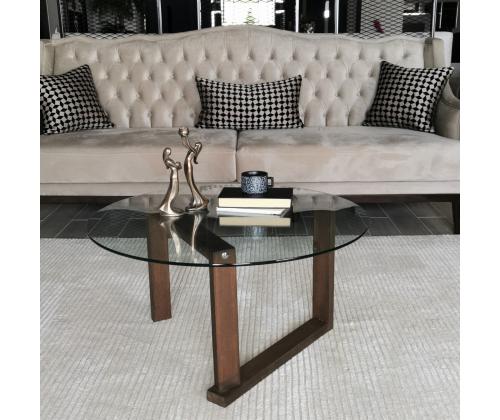 Sohvapöytä Yuvarlak Cam Orta Sehpa S300