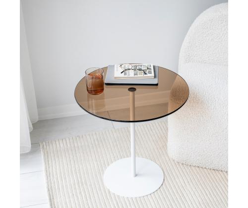 Chill-Out sohvapöytä - Valkoinen, pronssi