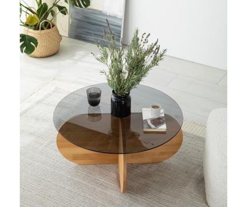 Sohvapöytä Bubble Wood - Fume, Tammi