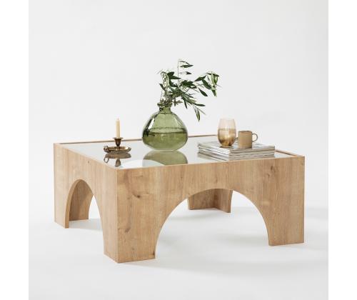 Sohvapöytä Seine - Sapphire Oak, läpinäkyvä
