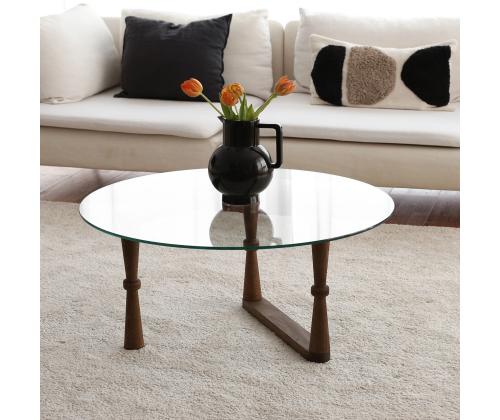 Sohvapöytä Yuvarlak Cam Orta Sehpa S301