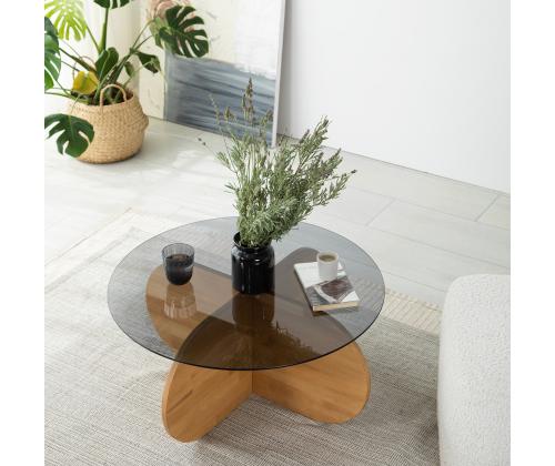 Sohvapöytä Bubble Wood - Fume, Tammi