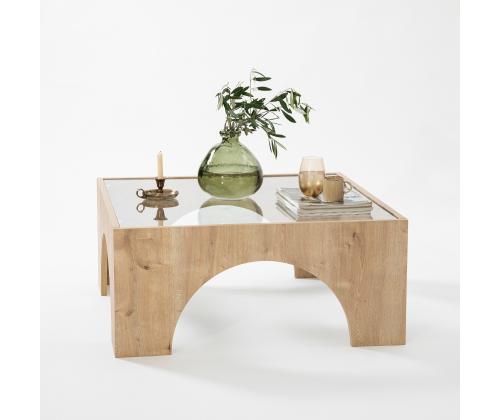 Sohvapöytä Seine - Sapphire Oak, läpinäkyvä