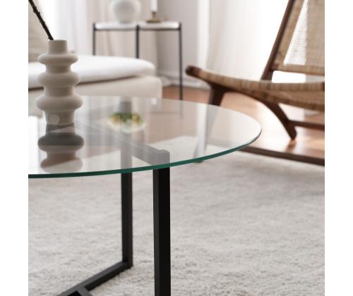 Sohvapöytä Trio sehpa / şeffaf temperli cam S402