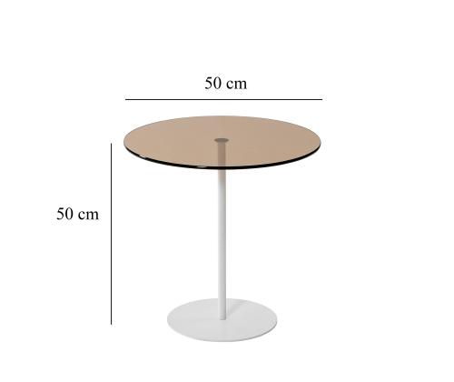 Chill-Out sohvapöytä - Valkoinen, pronssi