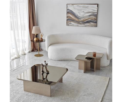 Sohvapöytä Jazz - Beige, Pronssi