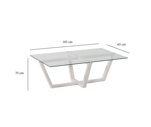 Sohvapöytä Amalfi - Valkoinen