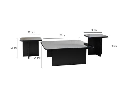 Sohvapöytä Jazz - Musta, Fume