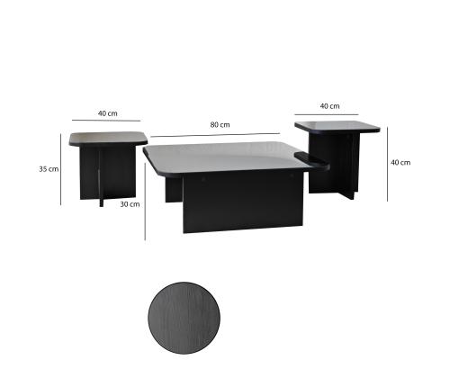 Sohvapöytä Jazz - Musta, Fume