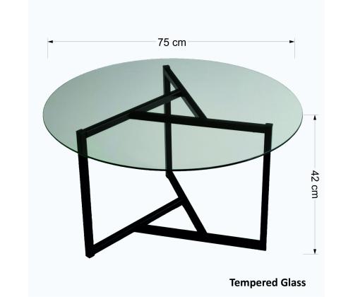 Sohvapöytä Trio sehpa / şeffaf temperli cam S402