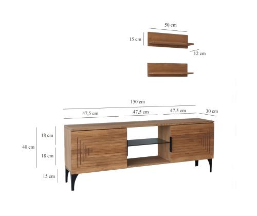 TV-pöytä Joanne - Tammi