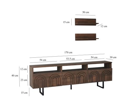 TV-pöytä Helen - Pähkinäpuu