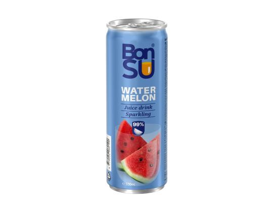 BONSU Vesimeloni mehujuoma 330ml (hiilihappo, tölkki)