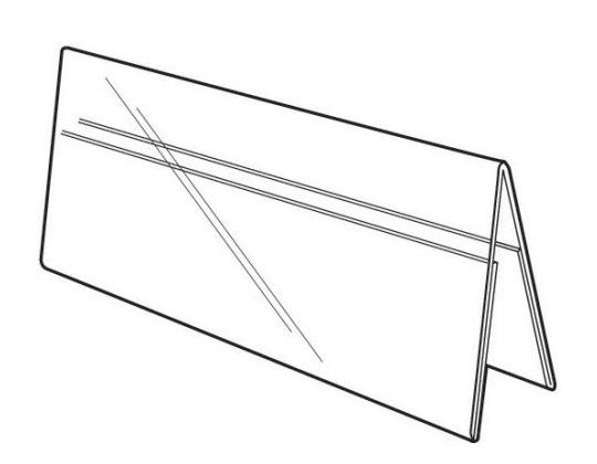 Pöytäkortti 210/145x210mm, A5 vaaka, kaksipuolinen, läpinäkyvä, 0,8mm (teltta)