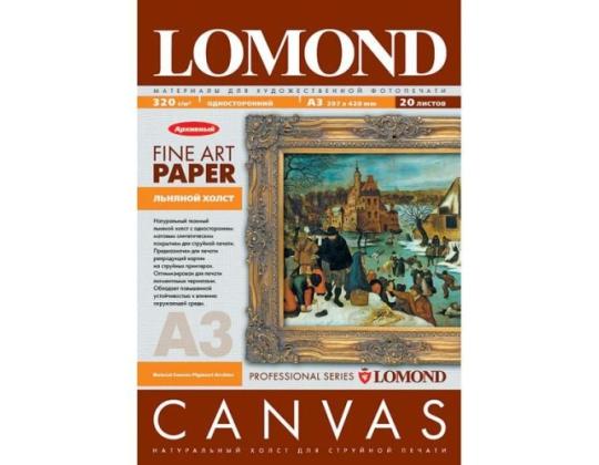 Lomond Fine Art Canvas Ultra Bright 340g/m2 A3, 20 arkkia