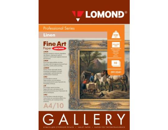 Lomond Fine Art Paper Gallery Liinavaatteet 230g/m2 A4, 10 arkkia, karkea luonnonvalkoinen