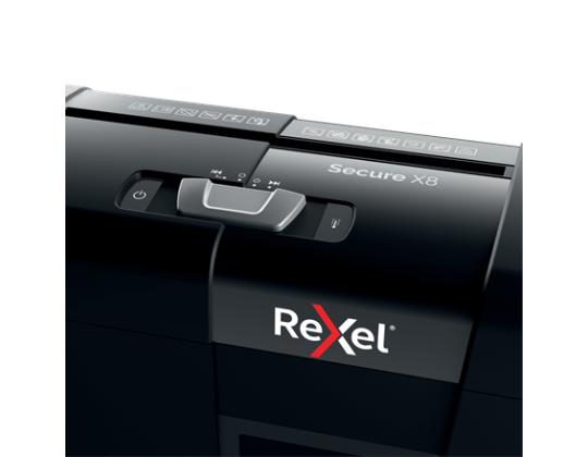 Silppuri Rexel Secure X8 Cross Cut Paper Shredder P4, 8 arkkia, 14 l. Roskakori