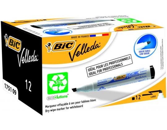 Tahvlimarker BIC VELL 1751 4-6 mm, must, karp 12 tk 751097