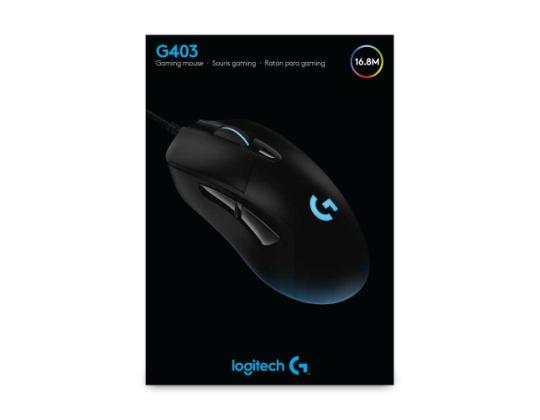 Logitech G403 HERO langallinen pelihiiri, USB Type-A, 25600 DPI, musta