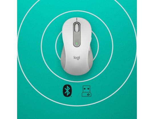 Logitech Signature M650 L LEFT langaton hiiri, RF Wireless + Bluetooth, 4000 DPI, luonnonvalkoinen