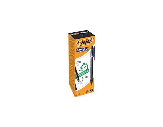 BIC Gell Pen Gelocity QUICK DRY musta, laatikko 12 kpl. 494664