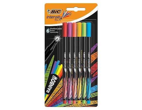 BIC Fineliners INTENSITY FINE RAINBOW, sarja 6 väriä 498327