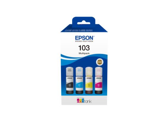 EPSON 103 EcoTank (C13T00S64A) tindikassett, must, syaani, magenta, kollane, Multipack 4 väri