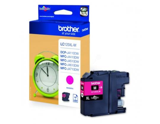 Brother LC125XL (LC125XLM) mustepatruuna, magenta